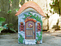 Opening Fairy Door - Mushroom Stone Cottage - 17cm .